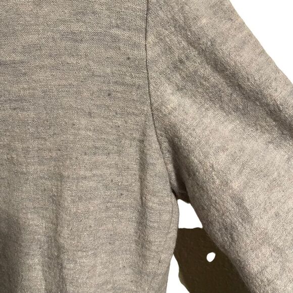 Chico’s- Women’s Grey Knit Wool Waterfall Open Front Cardigan, Size 1 = US 6 - Picture 5 of 10